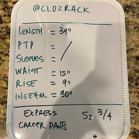 Express Sz 3/4 Black & White Chevron Career Trouser Slight Flare Dress Pants - Picture 9 of 9